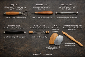 Clay Sculpting Tools Names